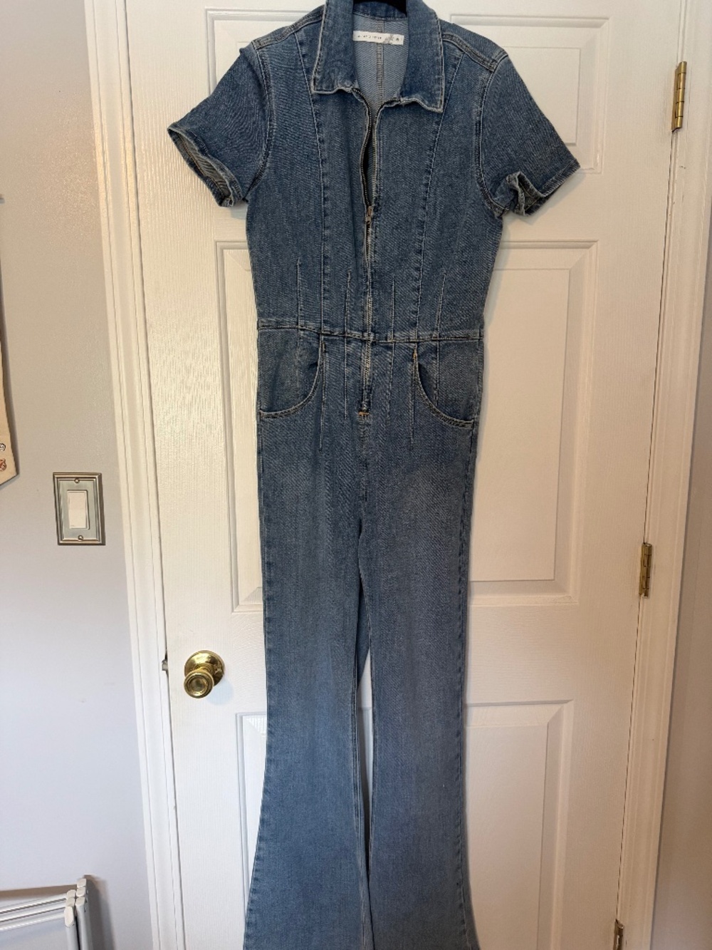 Altar’d State Denim Flare Jumpsuit – Size Medium